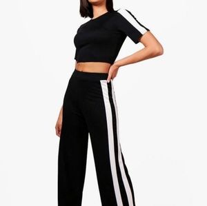 Black and white two-piece set